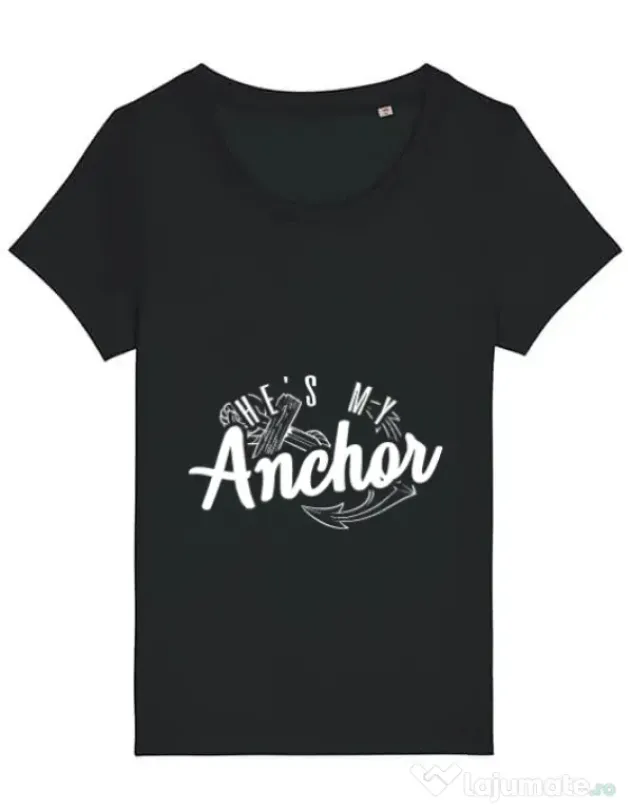 Tricou STANLEY STELLA dama He s my anchor Negru