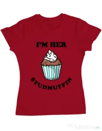 Tricou ADLER dama Her studmuffin Rosu