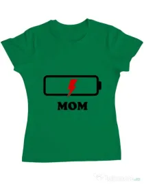 Tricou ADLER dama Mom battery Verde mediu