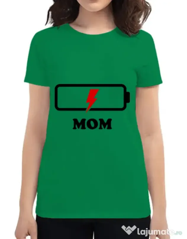 Tricou ADLER dama Mom battery Verde mediu