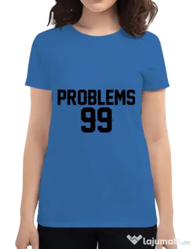 Tricou ADLER dama 99 Problems Albastru azuriu