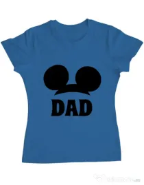 Tricou ADLER dama Mouse dad Albastru azuriu