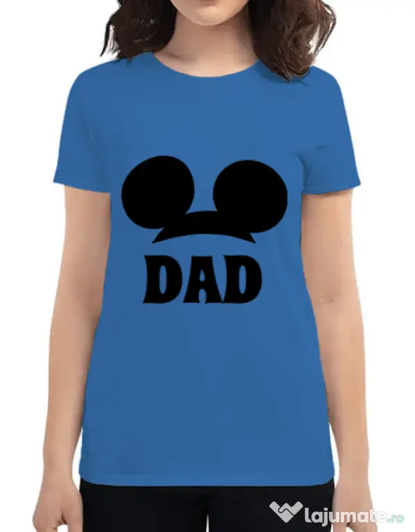 Tricou ADLER dama Mouse dad Albastru azuriu