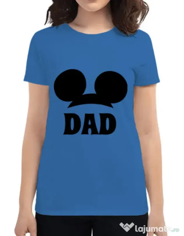Tricou ADLER dama Mouse dad Albastru azuriu