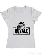 Tricou ADLER dama Battle royale 2 Alb