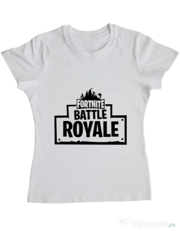 Tricou ADLER dama Battle royale 2 Alb