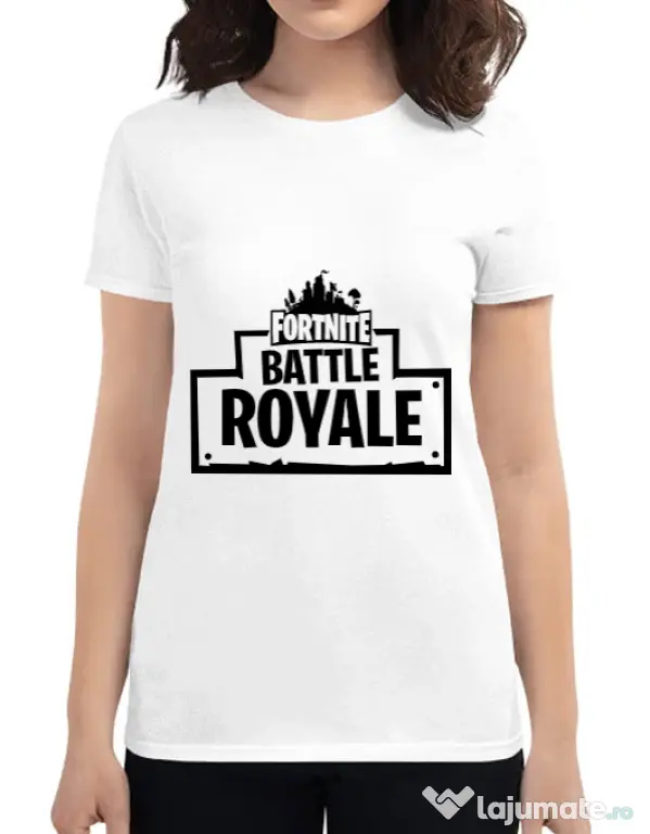 Tricou ADLER dama Battle royale 2 Alb