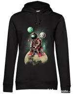 Hoodie dama cu gluga Astronaut - DJ Negru