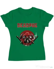 Tricou ADLER dama Deadpug Verde mediu