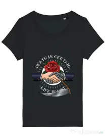 Tricou STANLEY STELLA dama Death is certain Negru