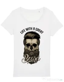 Tricou STANLEY STELLA dama Great beard Alb