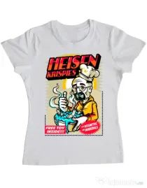 Tricou ADLER dama Heisen krispies Alb