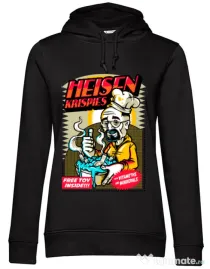 Hoodie dama cu gluga Heisen krispies Negru