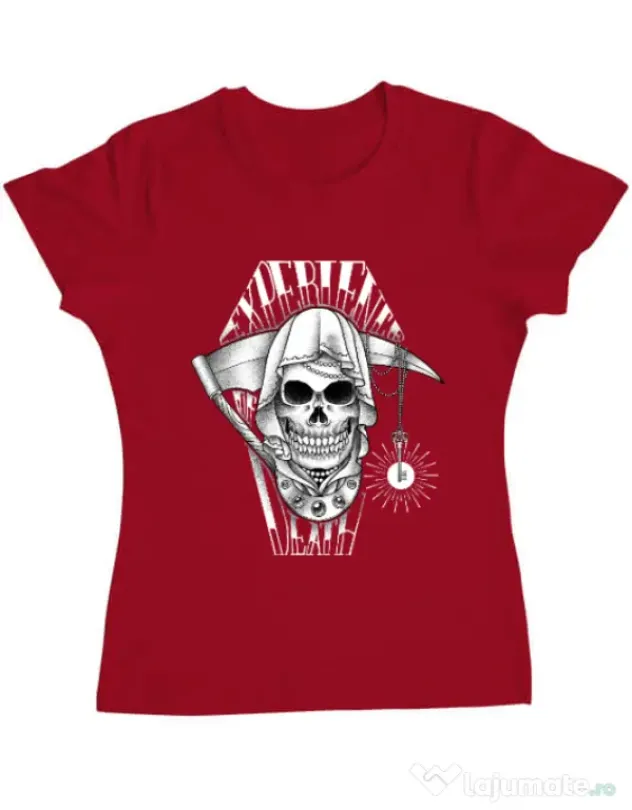Tricou ADLER dama Experience death Rosu