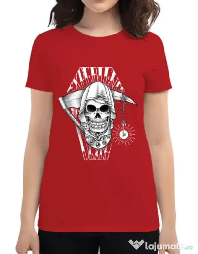 Tricou ADLER dama Experience death Rosu