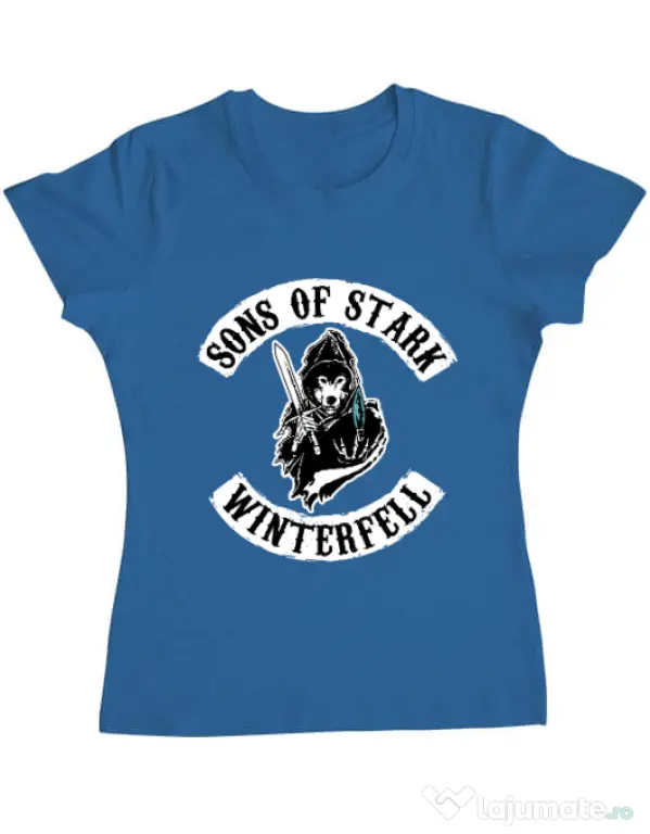Tricou ADLER dama Sons of stark Albastru azuriu