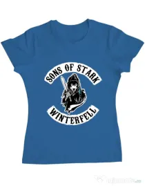 Tricou ADLER dama Sons of stark Albastru azuriu