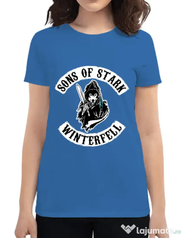 Tricou ADLER dama Sons of stark Albastru azuriu