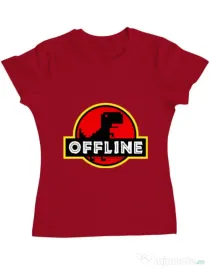 Tricou ADLER dama Offline Rosu