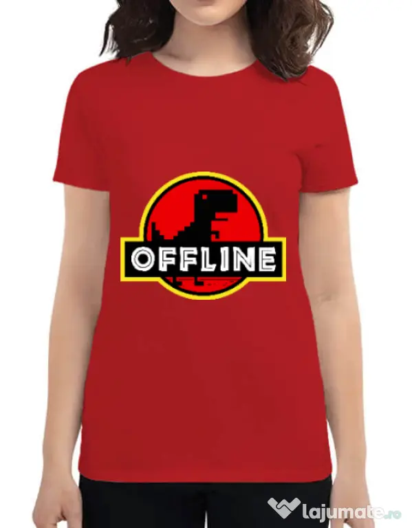 Tricou ADLER dama Offline Rosu