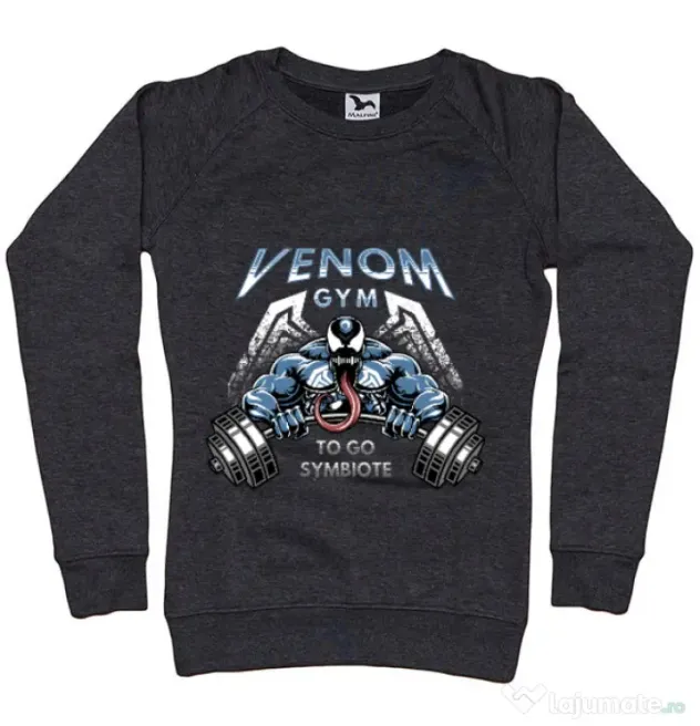 Bluza ADLER dama Venom gym Negru melanj