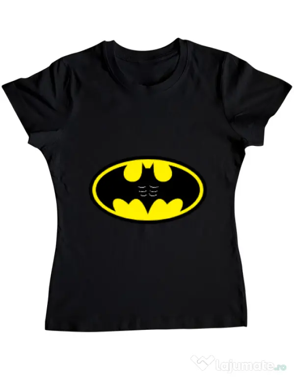 Tricou ADLER dama Six pack Batman Negru
