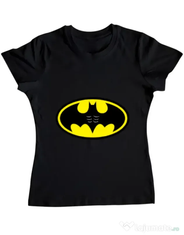 Tricou ADLER dama Six pack Batman Negru