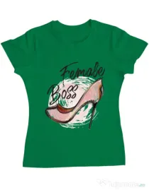 Tricou ADLER dama Female boss Verde mediu