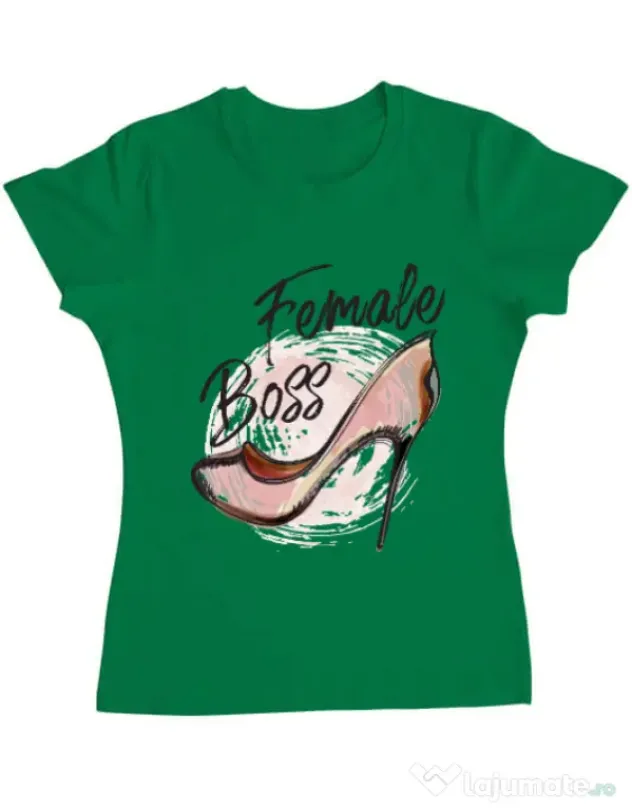 Tricou ADLER dama Female boss Verde mediu