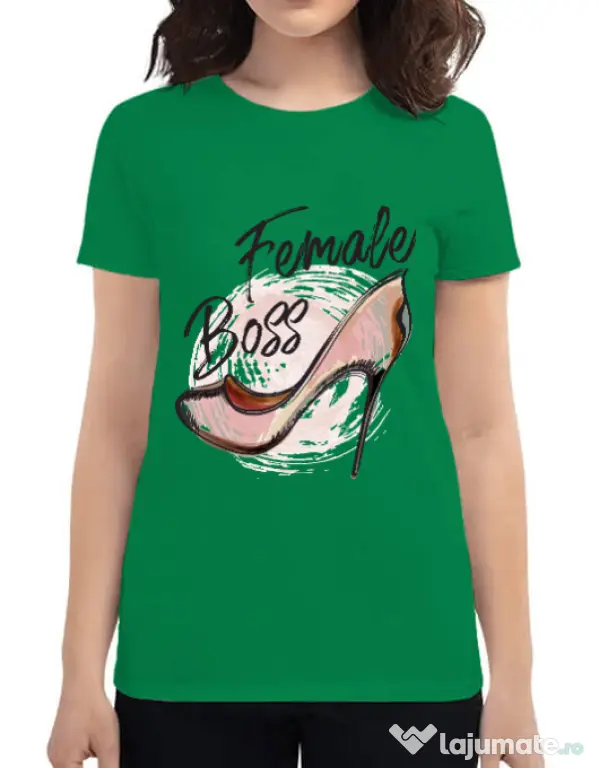 Tricou ADLER dama Female boss Verde mediu