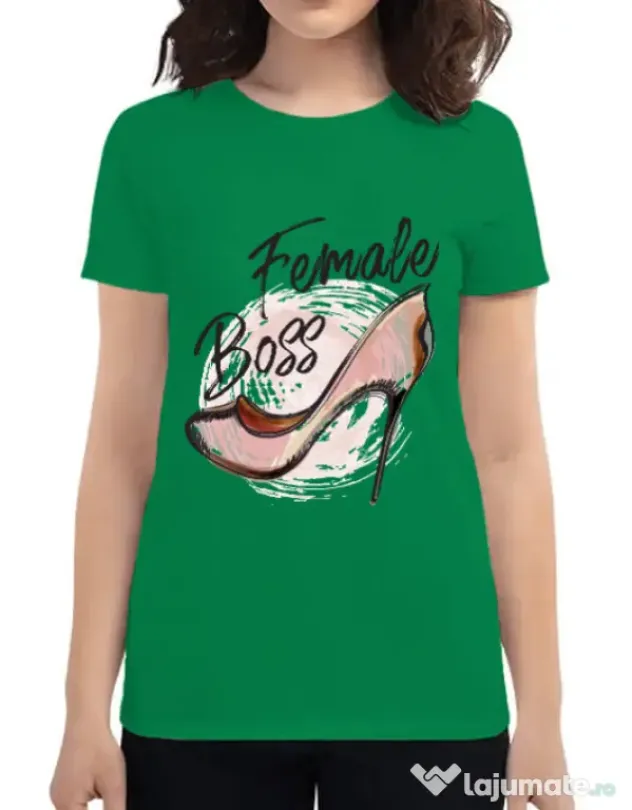 Tricou ADLER dama Female boss Verde mediu