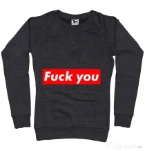 Bluza ADLER dama Fuck you Negru melanj