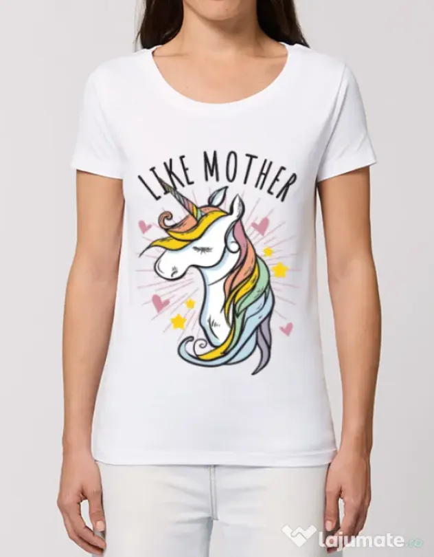 Tricou STANLEY STELLA dama Like mother Alb