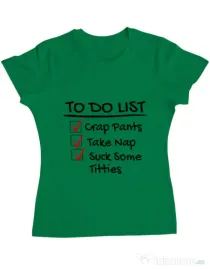 Tricou ADLER dama To do list Verde mediu