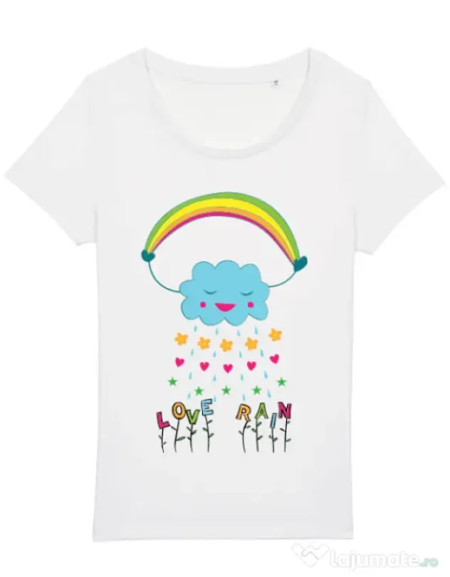 Tricou STANLEY STELLA dama Love rain Alb