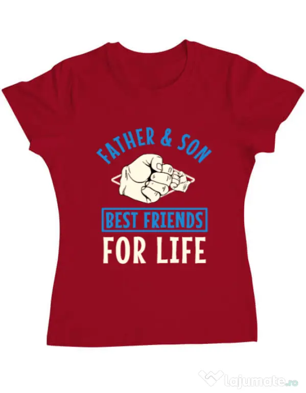 Tricou ADLER dama Father and son Rosu