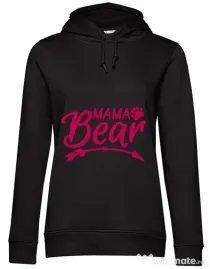 Hoodie dama cu gluga Mama bear Negru