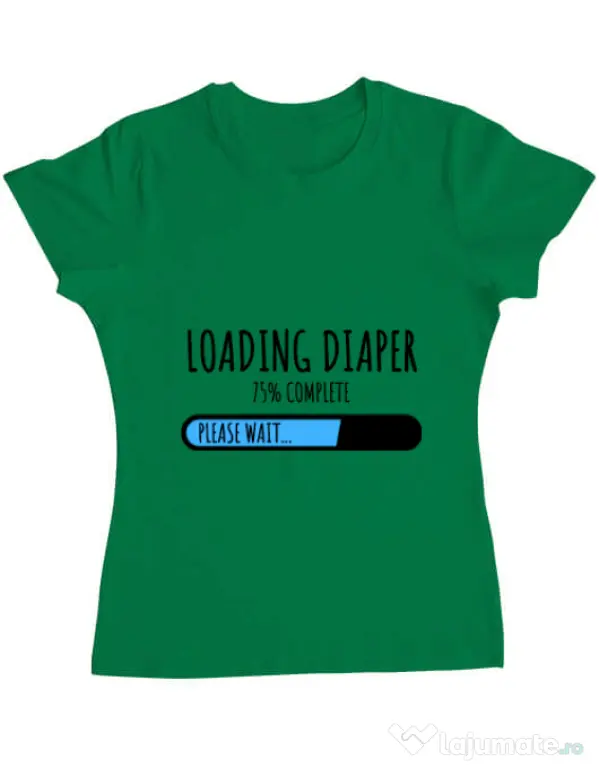 Tricou ADLER dama Loading diaper Verde mediu