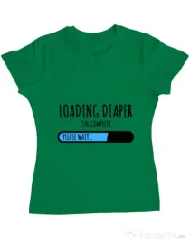 Tricou ADLER dama Loading diaper Verde mediu