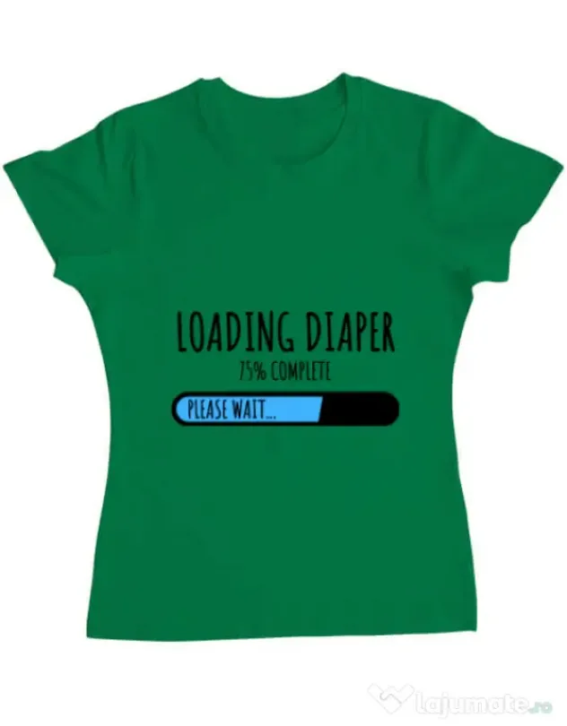 Tricou ADLER dama Loading diaper Verde mediu