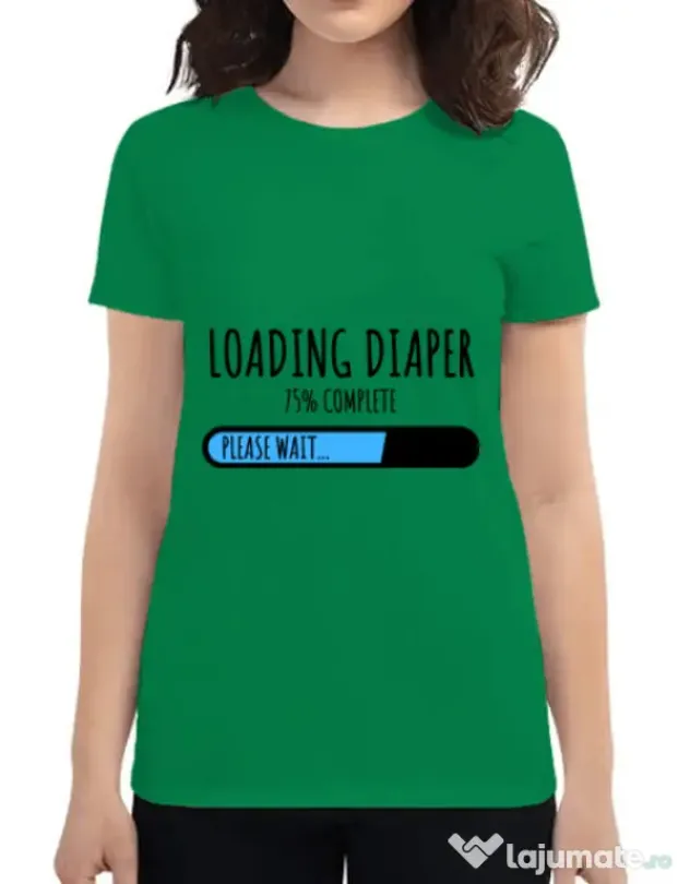 Tricou ADLER dama Loading diaper Verde mediu