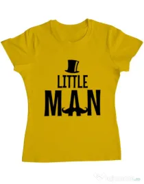 Tricou ADLER dama Little man Galben