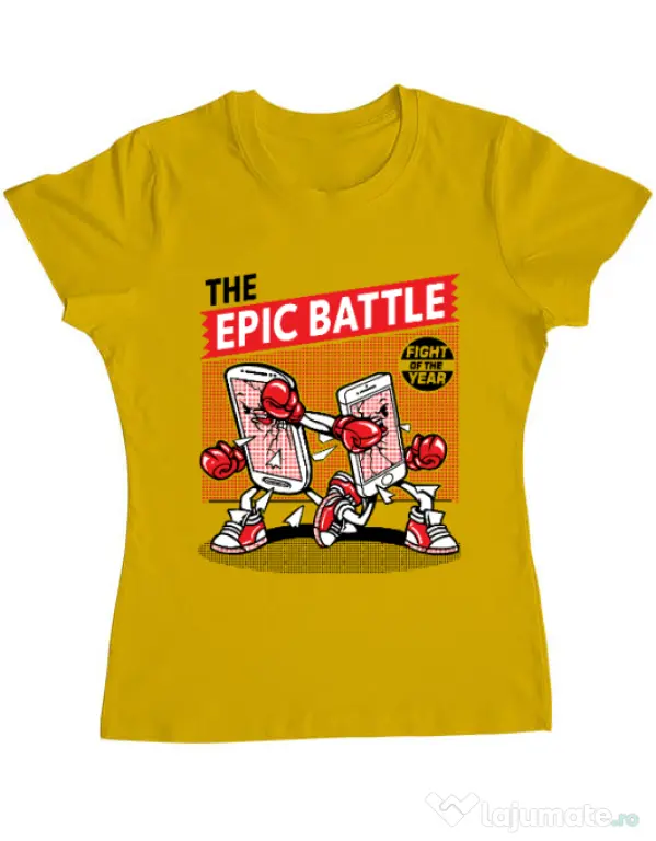 Tricou ADLER dama Epic battle Galben