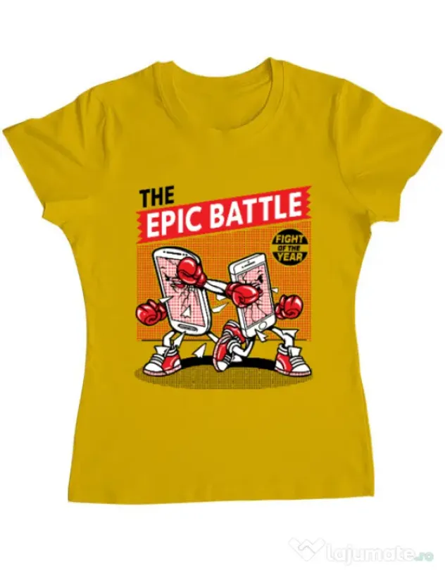 Tricou ADLER dama Epic battle Galben