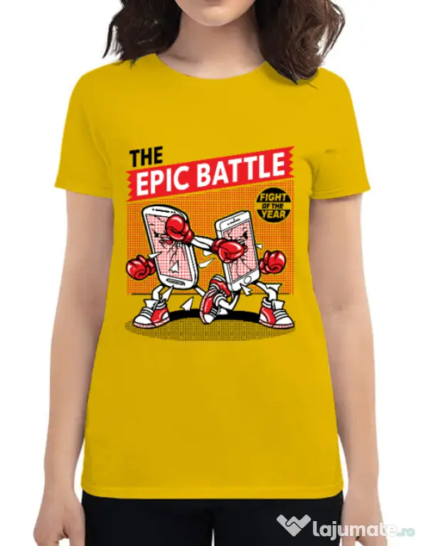Tricou ADLER dama Epic battle Galben