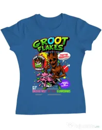 Tricou ADLER dama Groot flakes Albastru azuriu