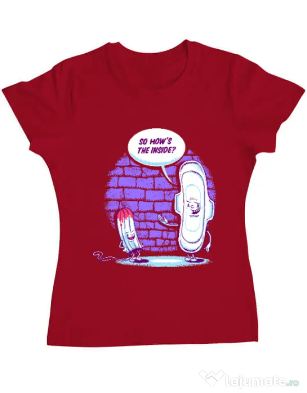 Tricou ADLER dama How is the inside Rosu