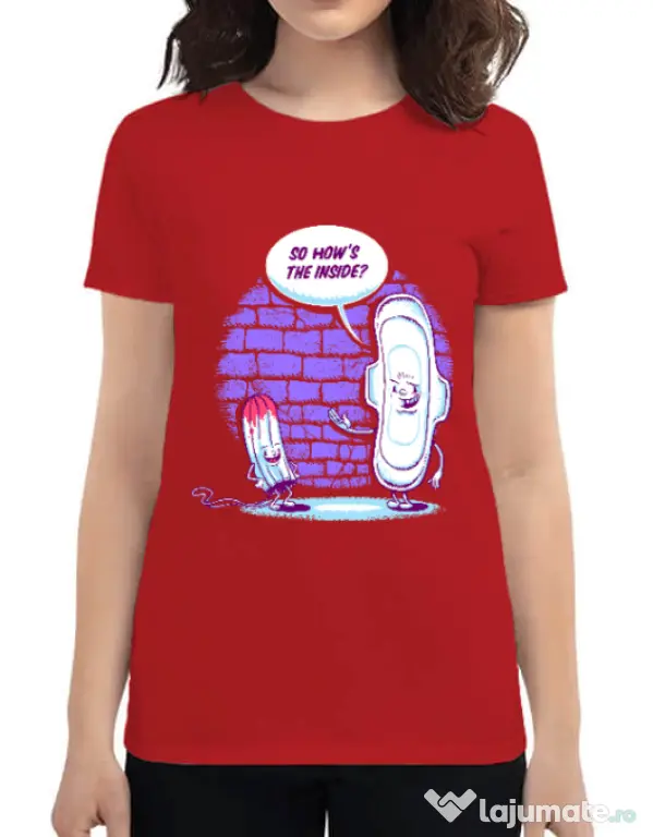 Tricou ADLER dama How is the inside Rosu