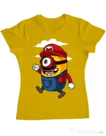 Tricou ADLER dama Mario minion Galben
