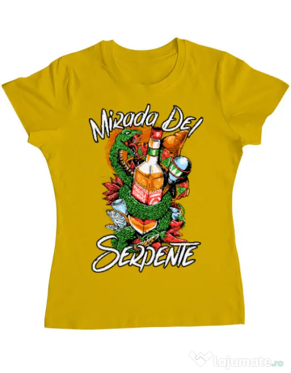 Tricou ADLER dama Mirada Del Serpiente Galben